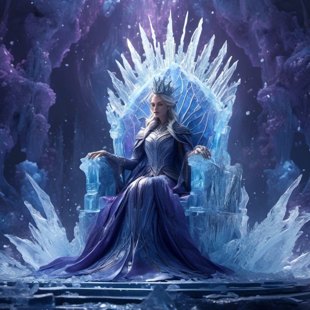 Icy Queen on Throne Concept Art