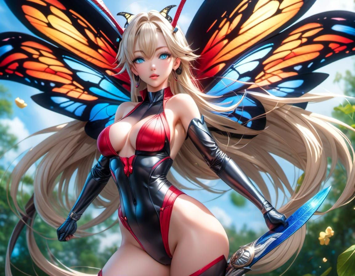 Vibrant Butterfly Portrait in Forest