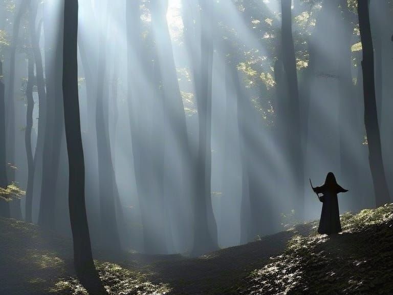 Mystical Shadow Beings in Dark Fantasy Setting