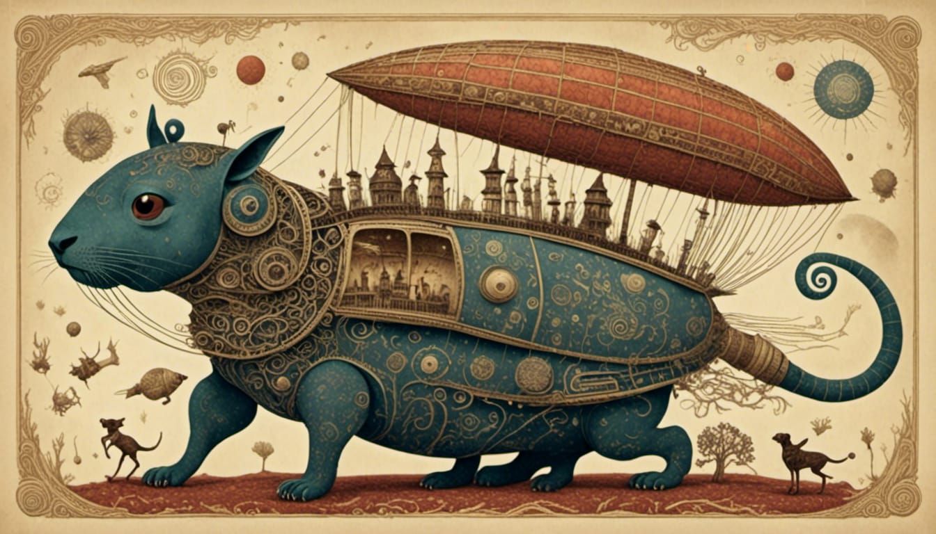 Giant Pitbull Airship in Flight