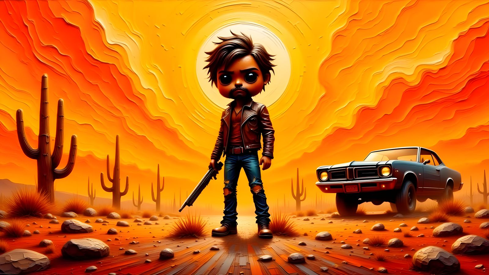 Mad Max in a Desolate Wasteland: A Punk Rock-Inspired, Impas...