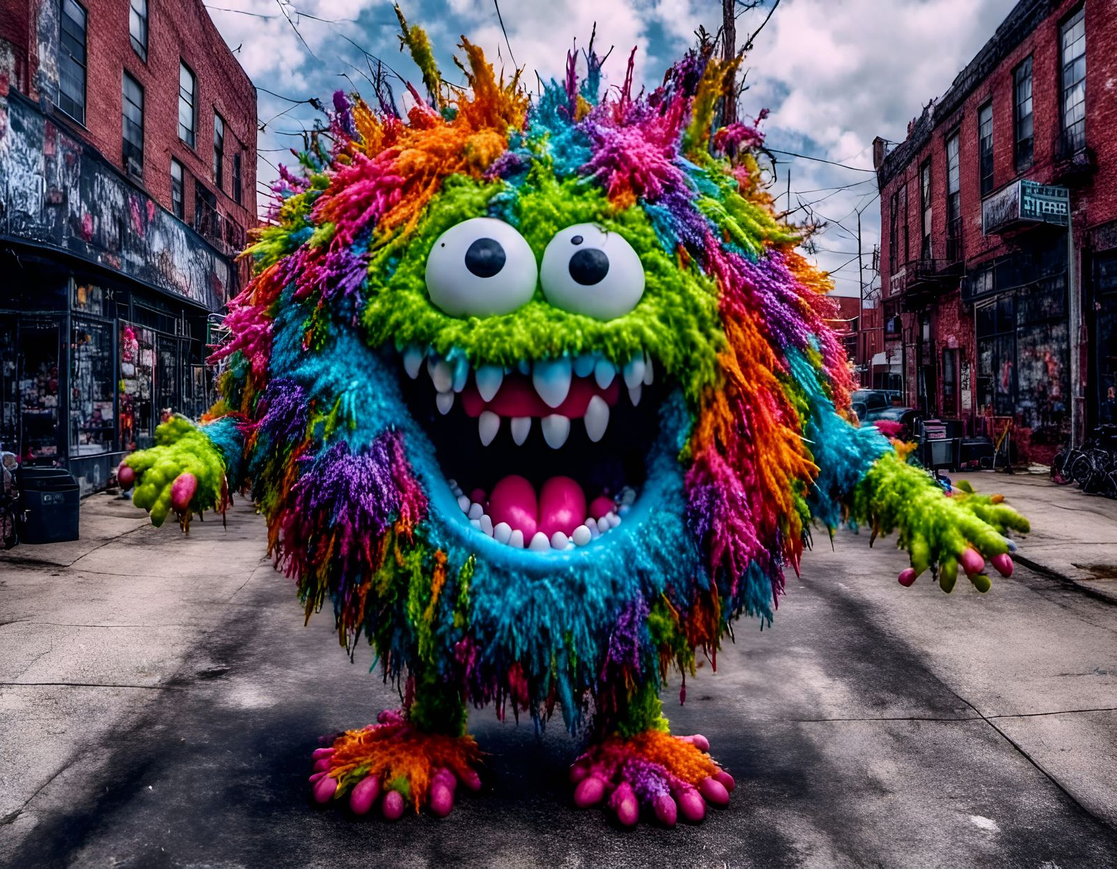 Trash Animal Hybrids in Eraserpunk Style