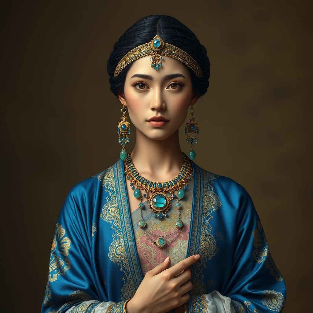 Egyptian Princess in Ming Dynasty Silk Robes