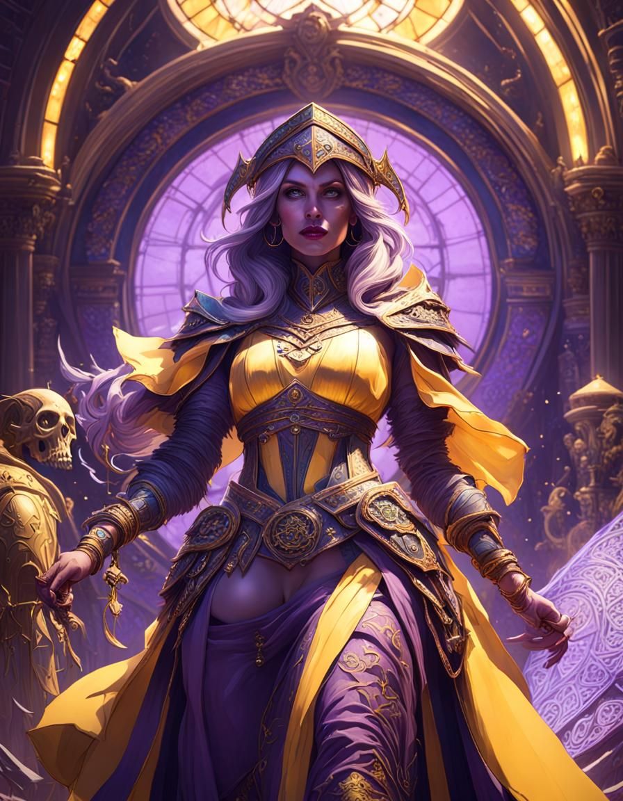 Dark Fantasy Mistress in Hyperdetailed Digital Art