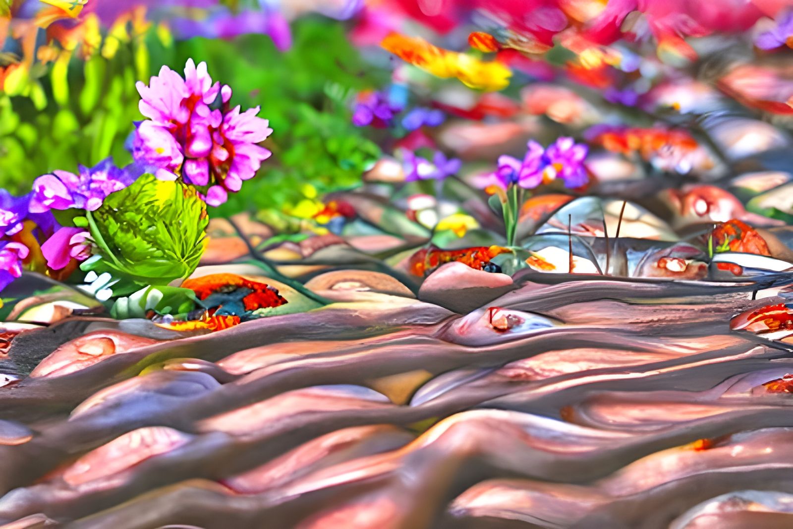 Hyperrealistic Garden Perspective in Vivid Detail