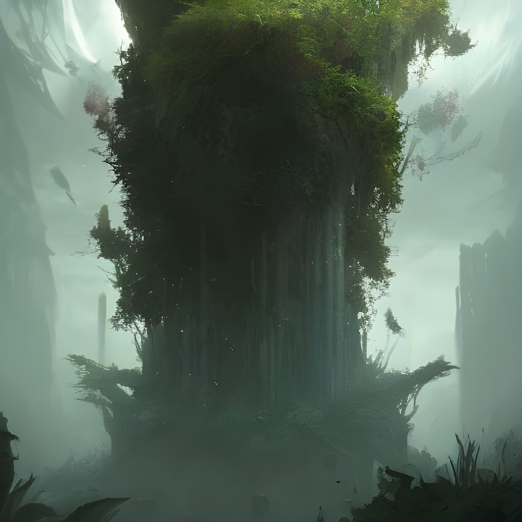 Dimensional Plant: Dark Fantasy Art by Rutkowski