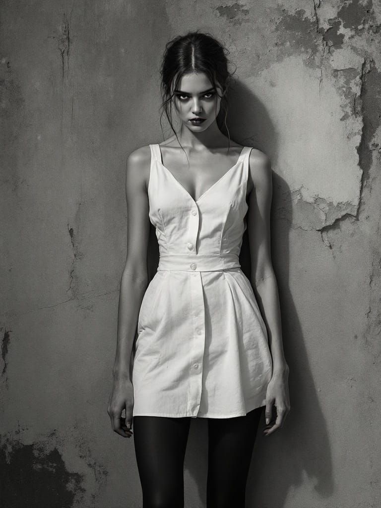 Figure Study in Haunting Expressionist Style