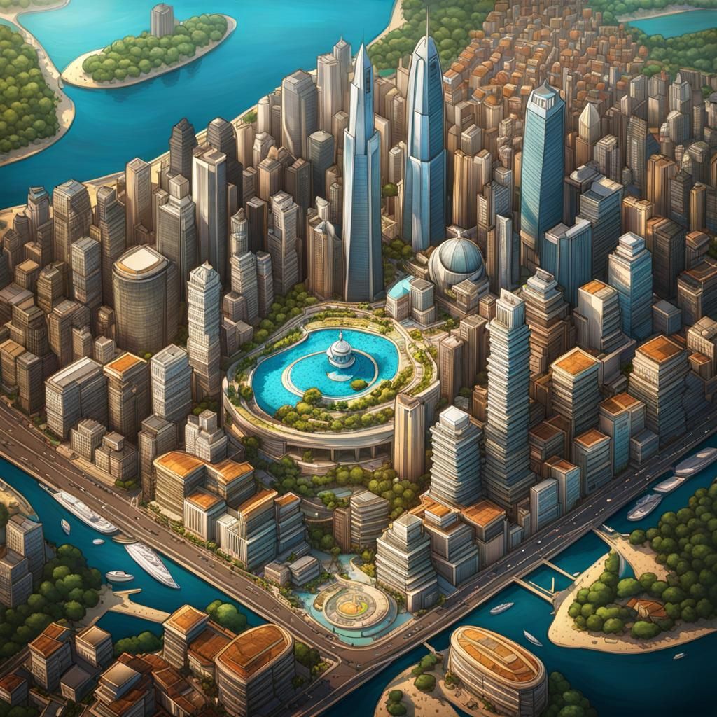 Isometric Comic View of Rio de Janeiro