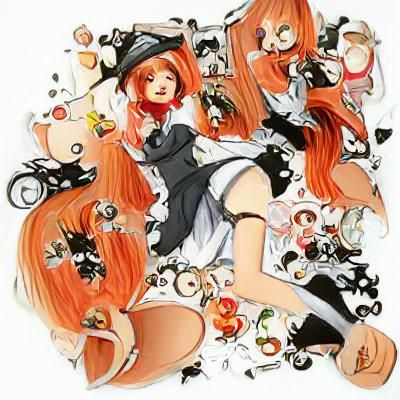 Anime Witch Maid Digital Illustration