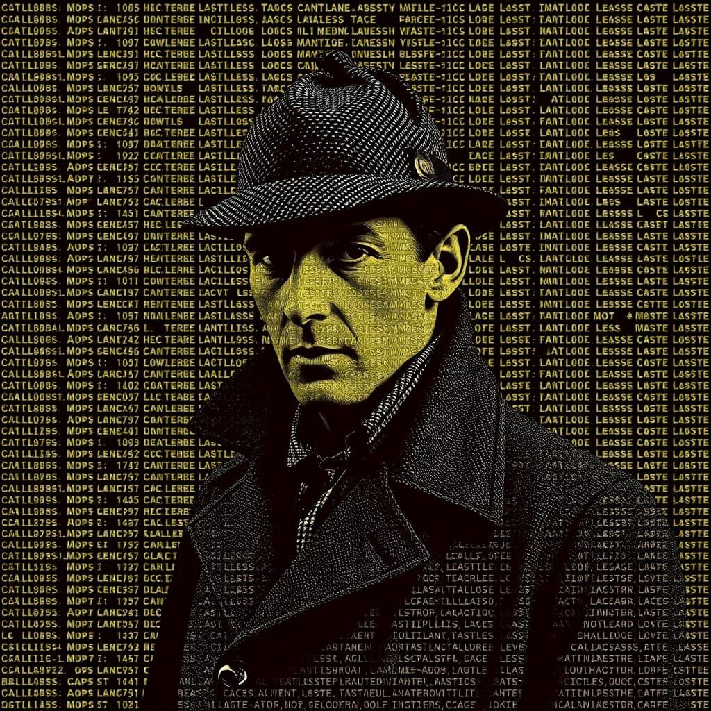 Sherlock Holmes as Retro ASCII Art