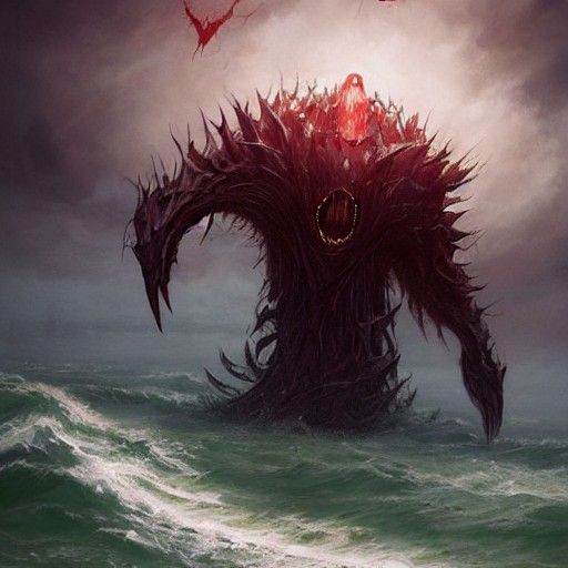 Cthulhu Emerges from the Sinister Deep