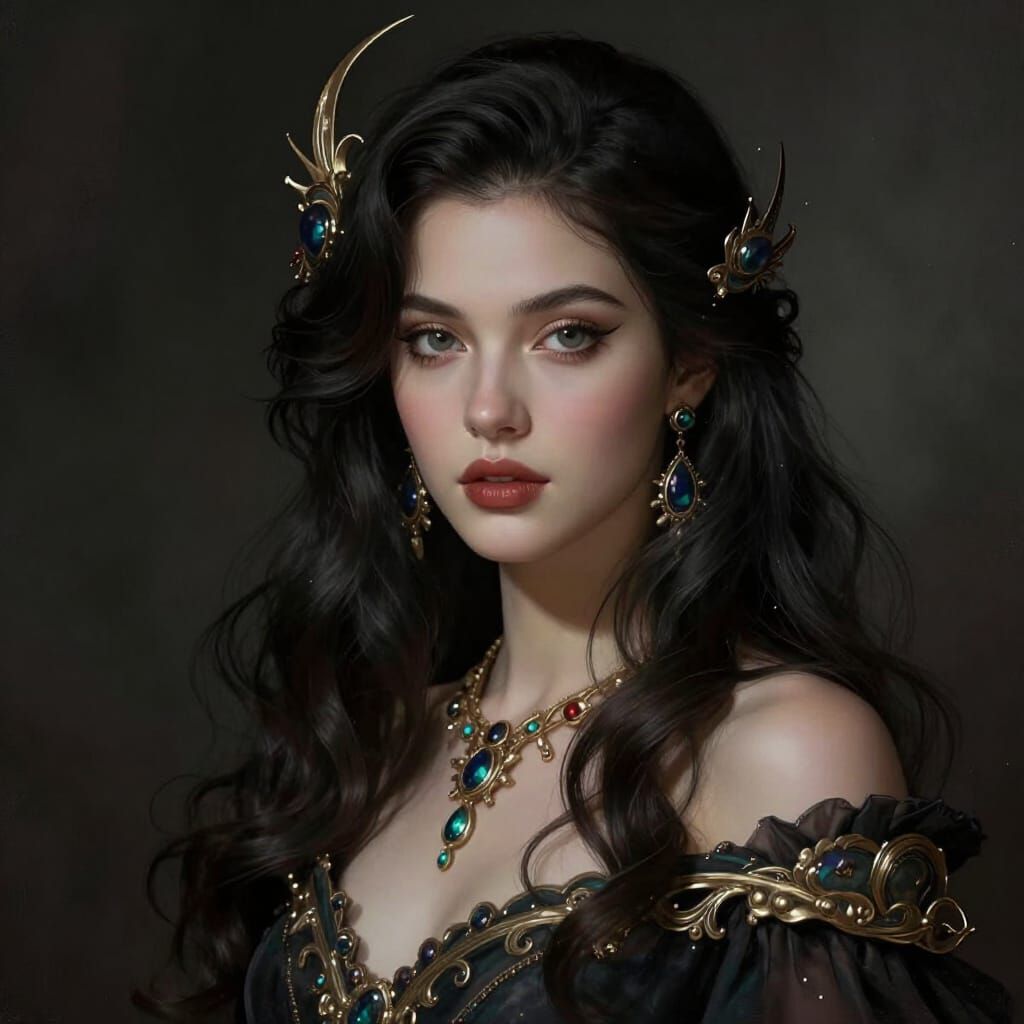 beautiful woman of surreal enchantment and  elegance