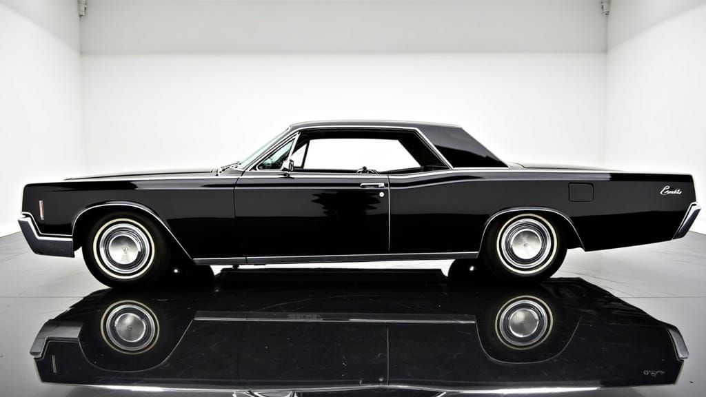 Elegant 1966 Lincoln Continental Hardtop Coupé in Glossy Bla...