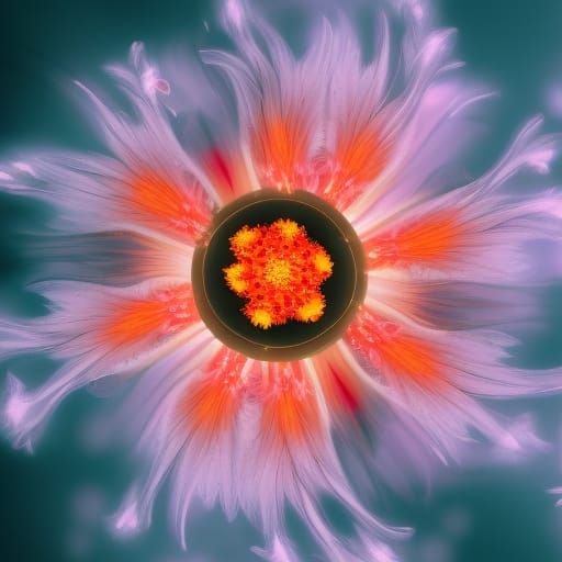 Glowing Orange Flower in Full Bloom