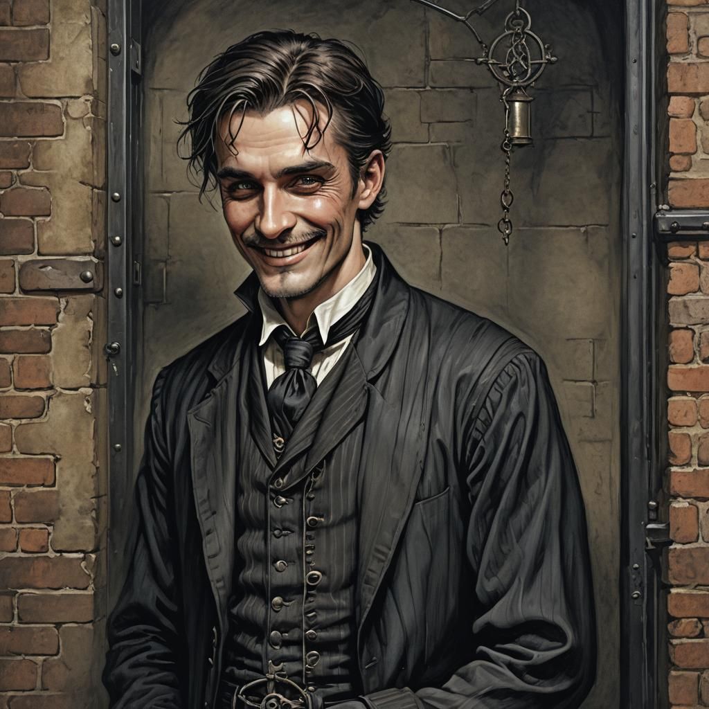 Gothic Victorian Prisoner: Clever, Charismatic Portrait