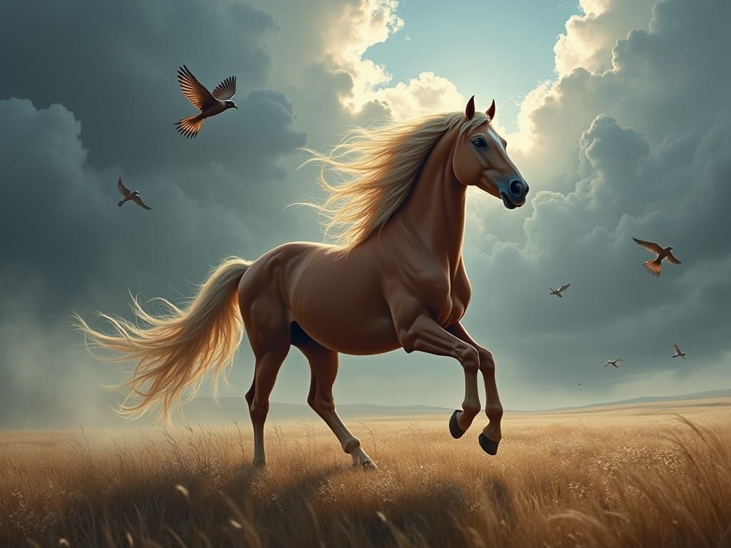 Majestic Spirit Horse in Cinematic Style