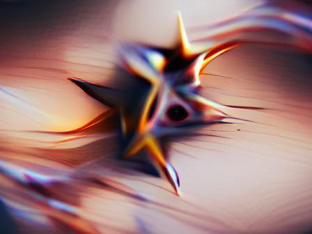 Abstract Startled Star in 8k Resolution