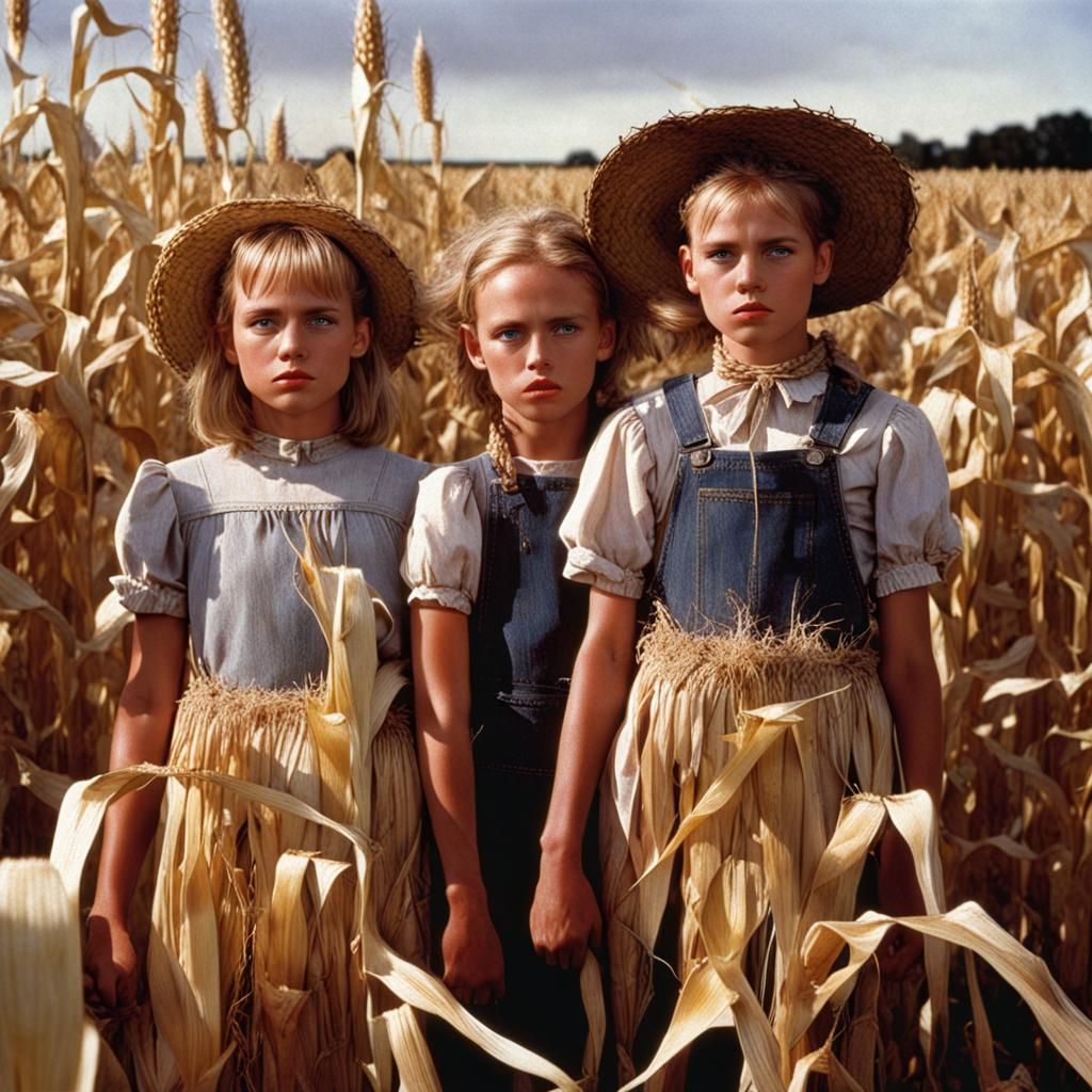 Eerie Cornfield Scene Inspired by Children of the Corn