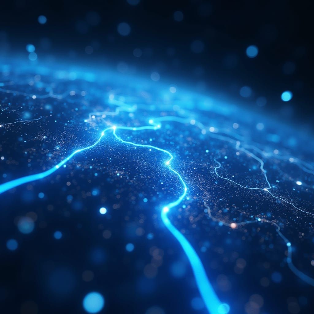 Glowing Fibre Optic Cables Unite the World