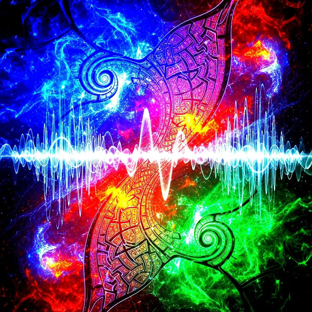 Abstract Vector Fractal with Zentangle and 3D Shading