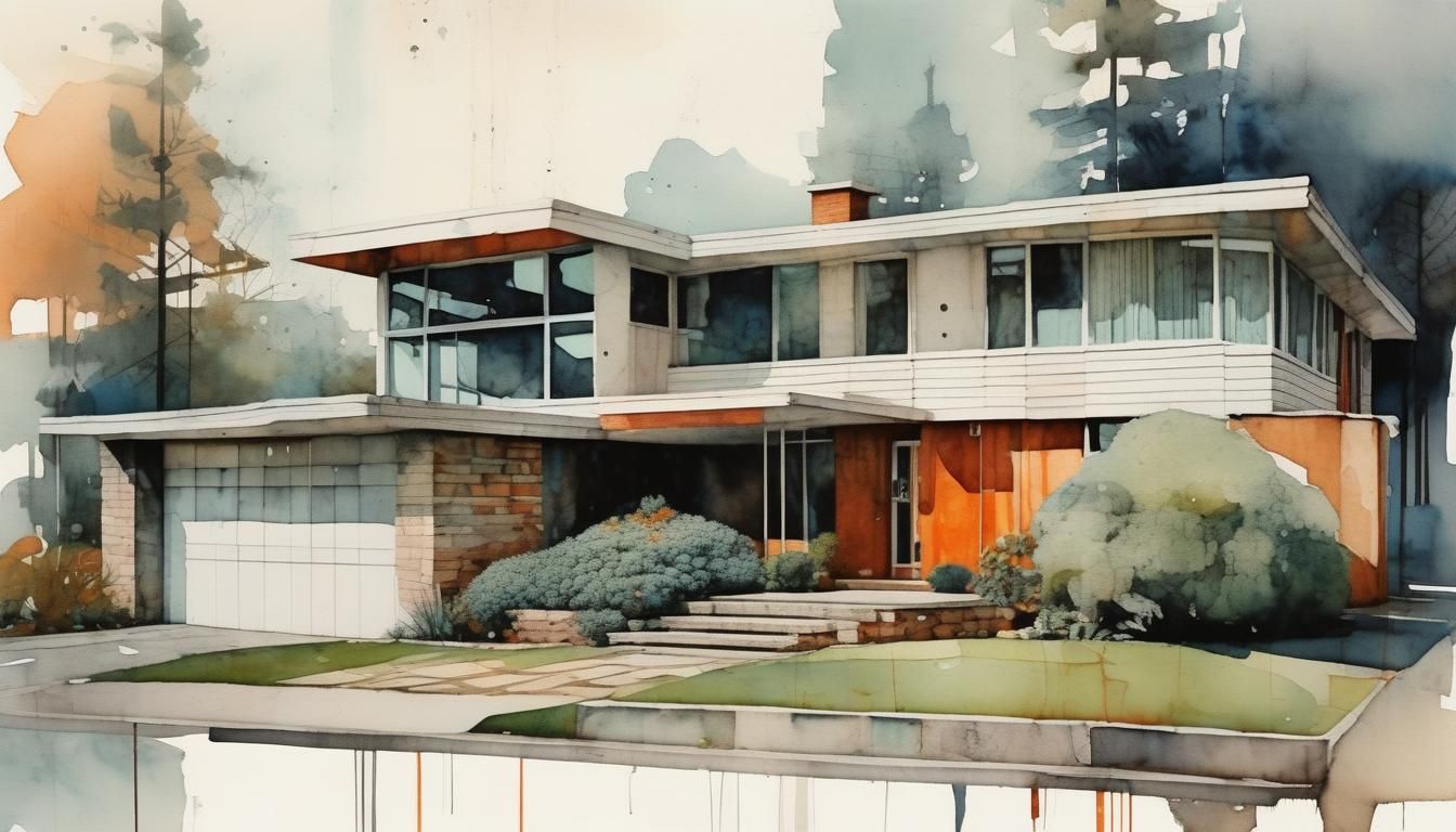 Mid-Century Modern House in Organic Style