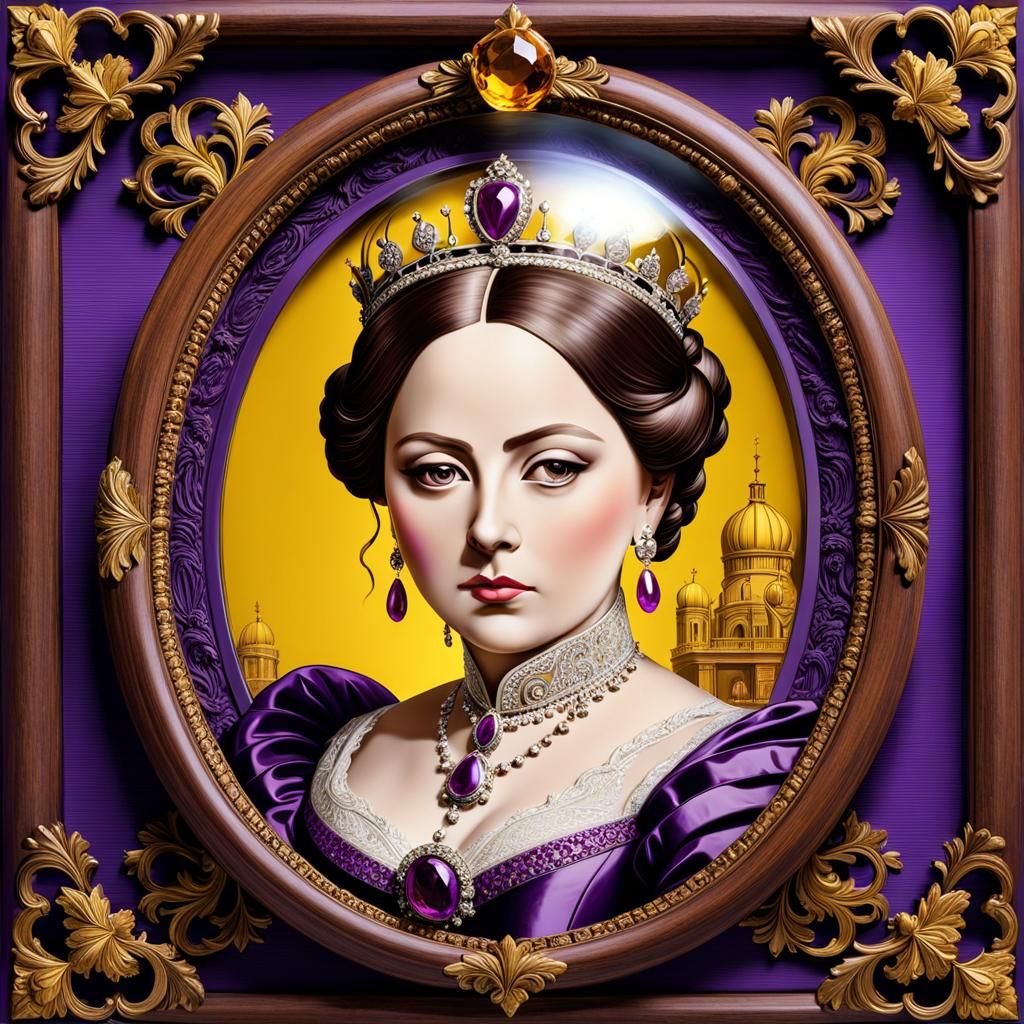 Queen Victoria Portrait in Renaissance Style