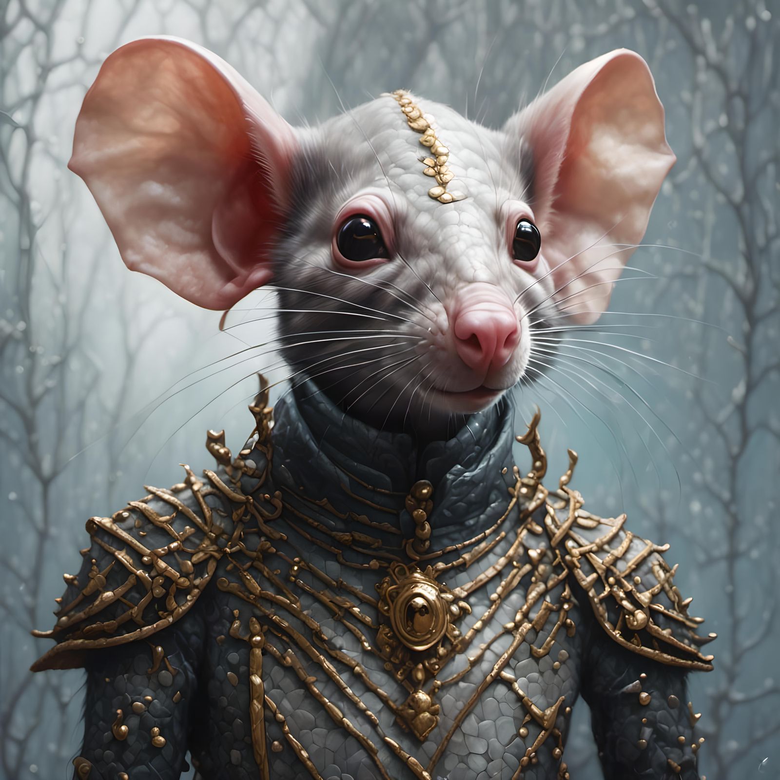 Intricate Fantasy Rat Hybrid Portrait