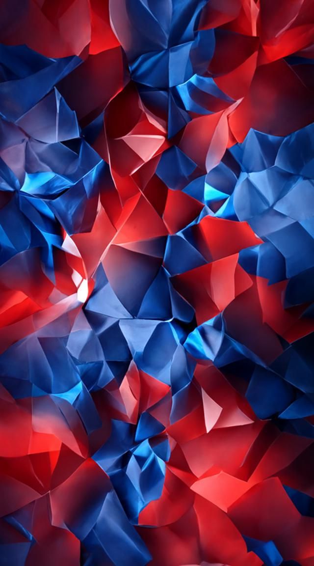 Abstract Geometric Wallpaper in Black and Blue