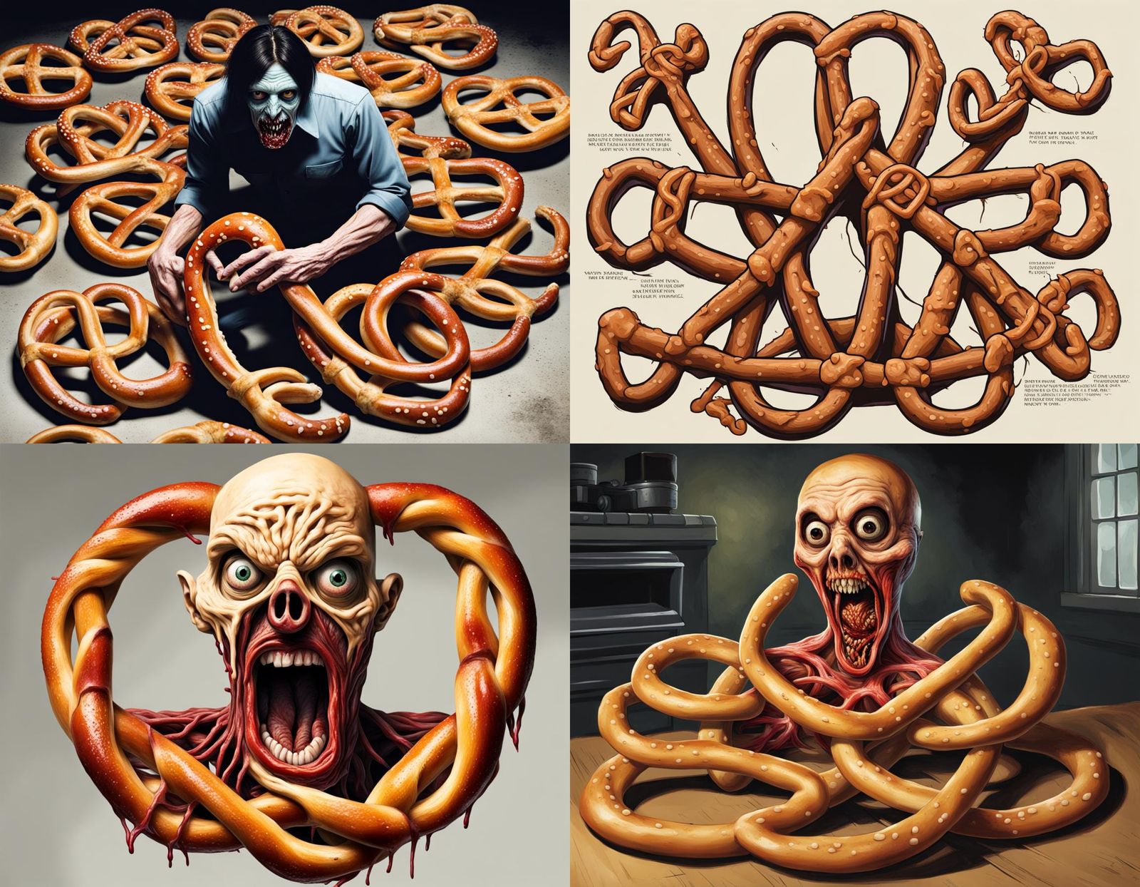 Horrific Mutant Human Pretzel Monster