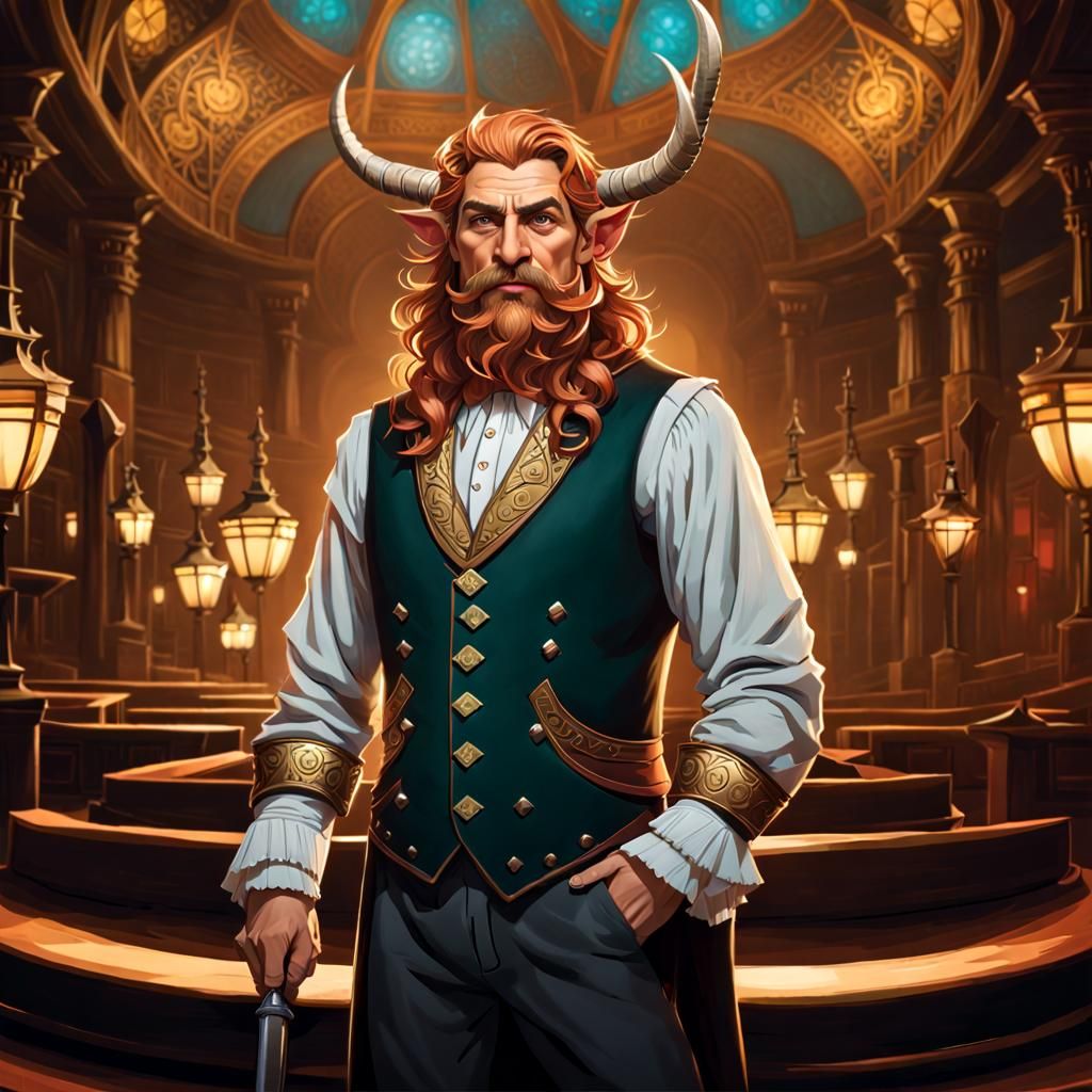 Firbolg Celebrity on Broadway: Forest Tuxedo Portrait