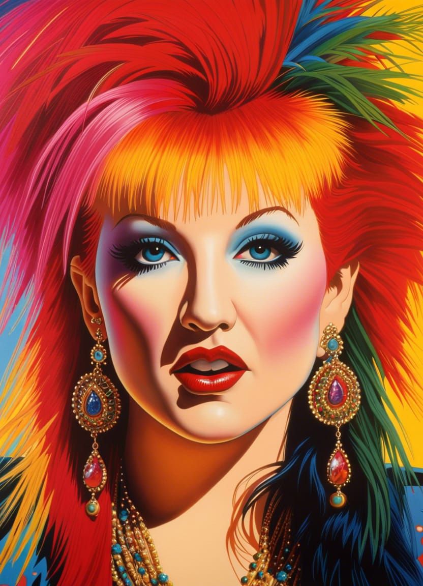 1983 Cyndi Lauper Beauty Portrait