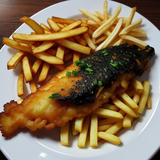 Classic Fish and Chips in 16k Resolution