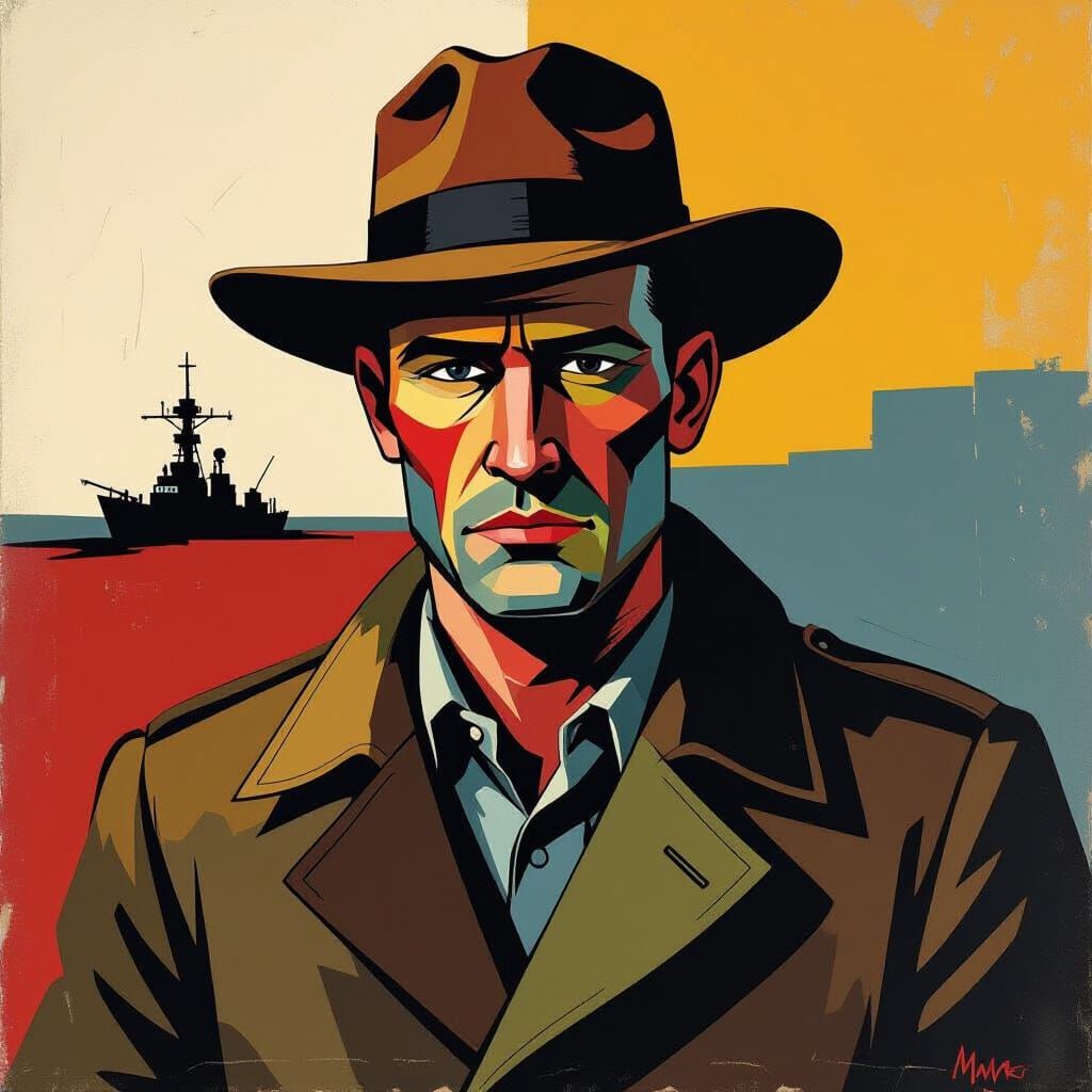 War's Devastation in Robert Motherwell Style