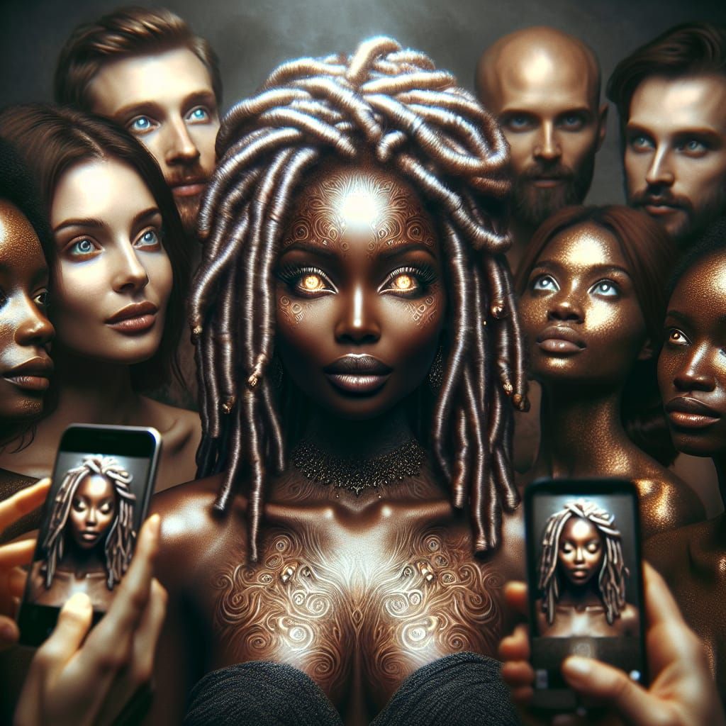 Majestic African Queen Captured in Hyperrealistic Oil Painti...