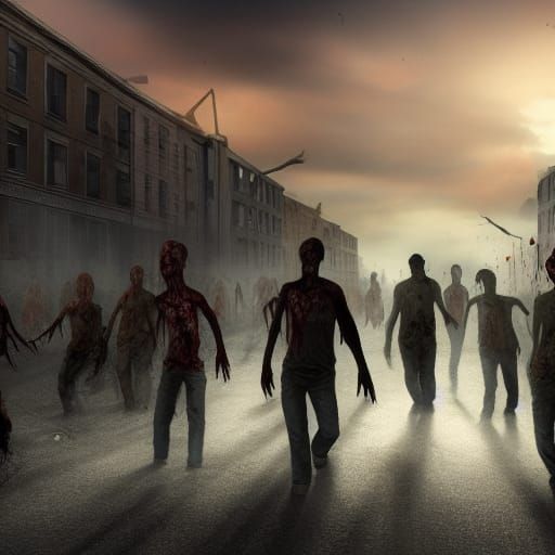 Hyperdetailed Zombie Apocalypse in 8K Resolution