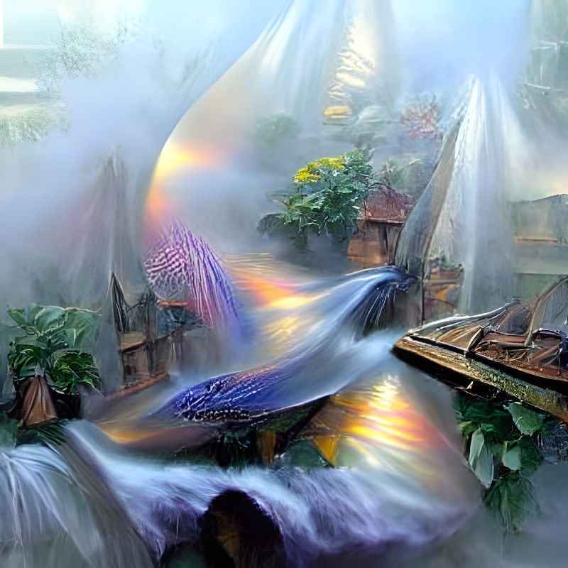Ethereal Laminar Flow in a Luminous Style
