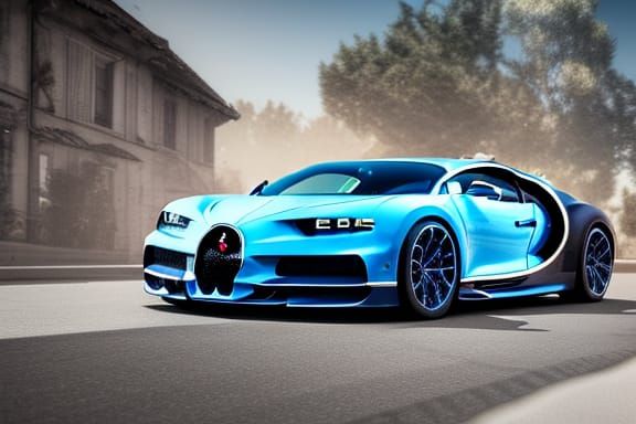 Detailed 8K Bugatti Chiron Concept Art