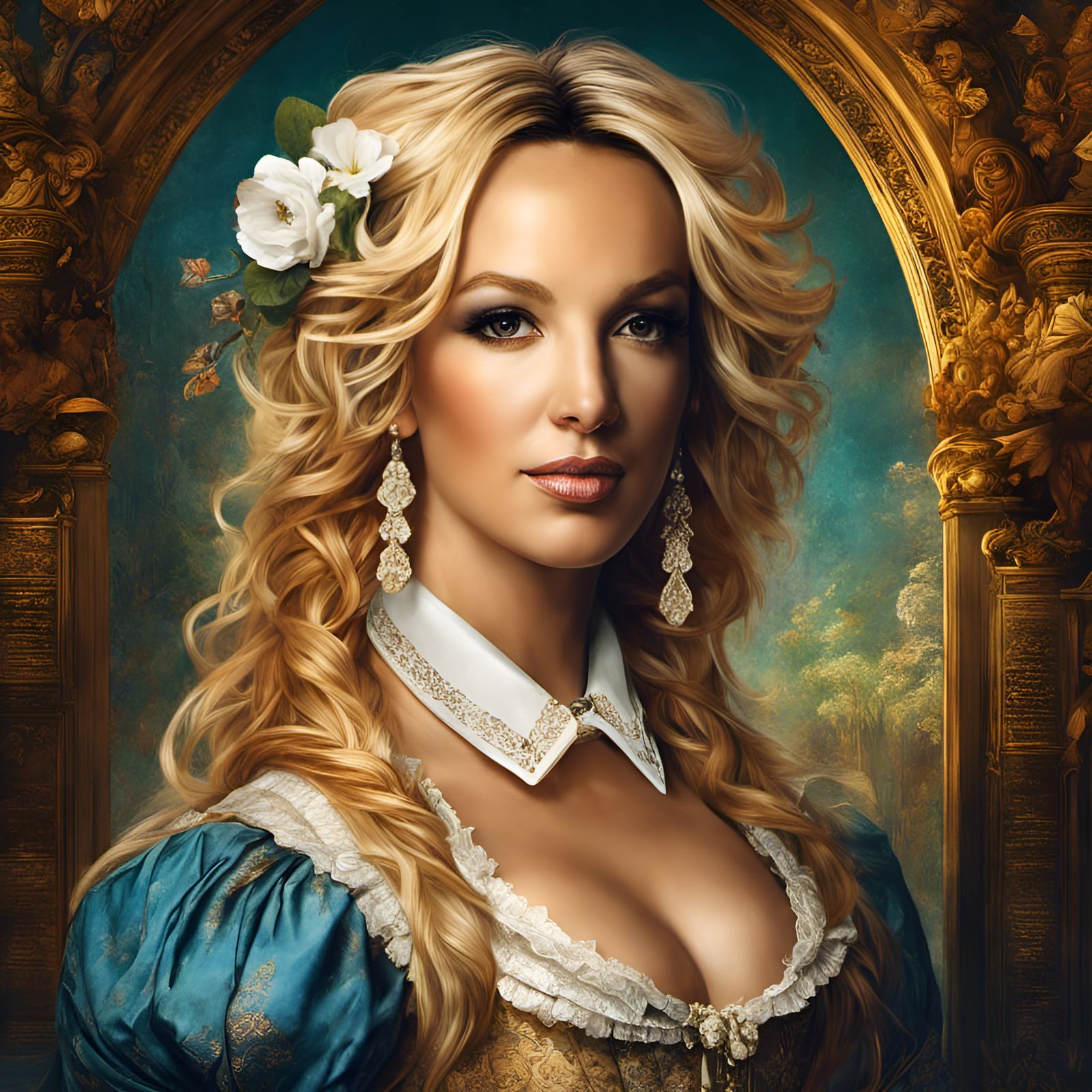 Britney Spears as Shakespeare, Digital Portrait