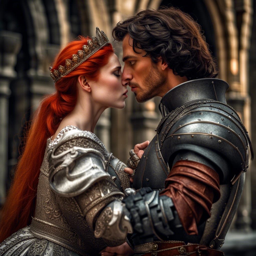 Forbidden Love: Queen and Knight's Medieval Rendezvous