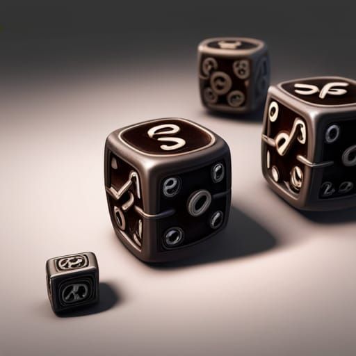 Detailed Dice Roll in Fantasy Concept Art Style