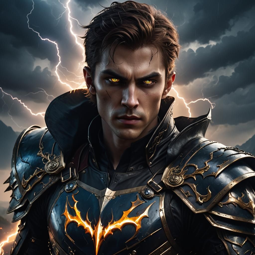 Vampire Boy in Armor: Cinematic Fantasy Art