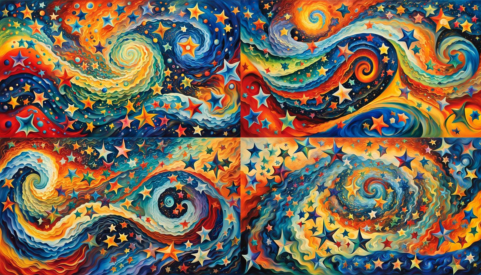 Iridescent Star Cluster Formation as Abstract Expressionism