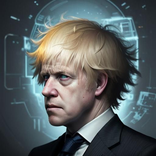Sinister Brain Scan of Boris Johnson by Rutkowski