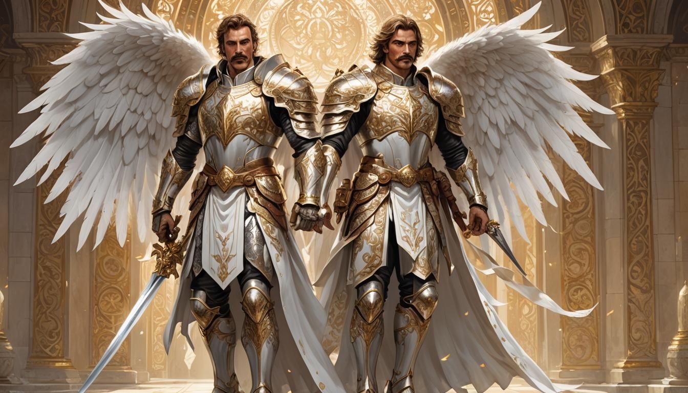 Angelic Paladin Concept Art in D&D Style