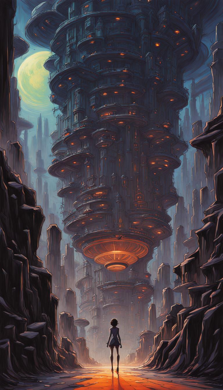 Anime Space Girl in Rock Opera: Studio Ghibli Style