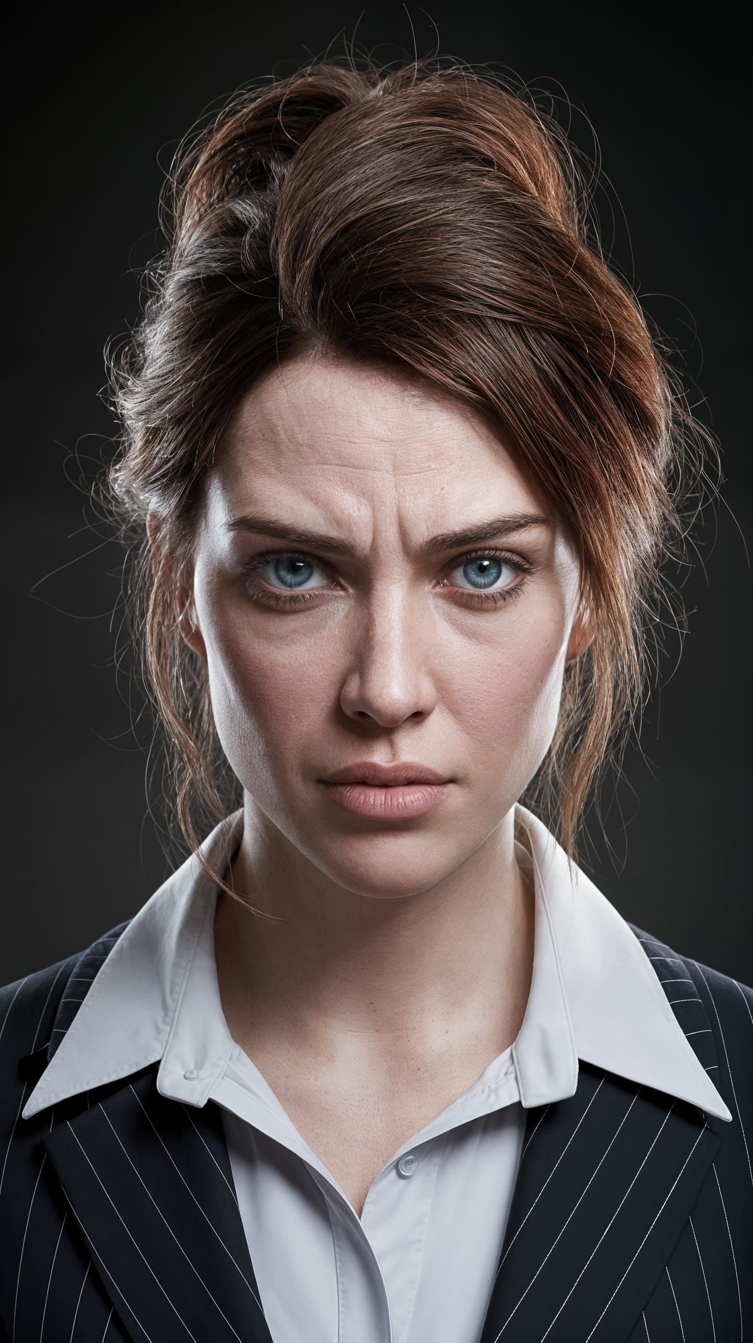 Woman's Corporate Rage in Sinister Style