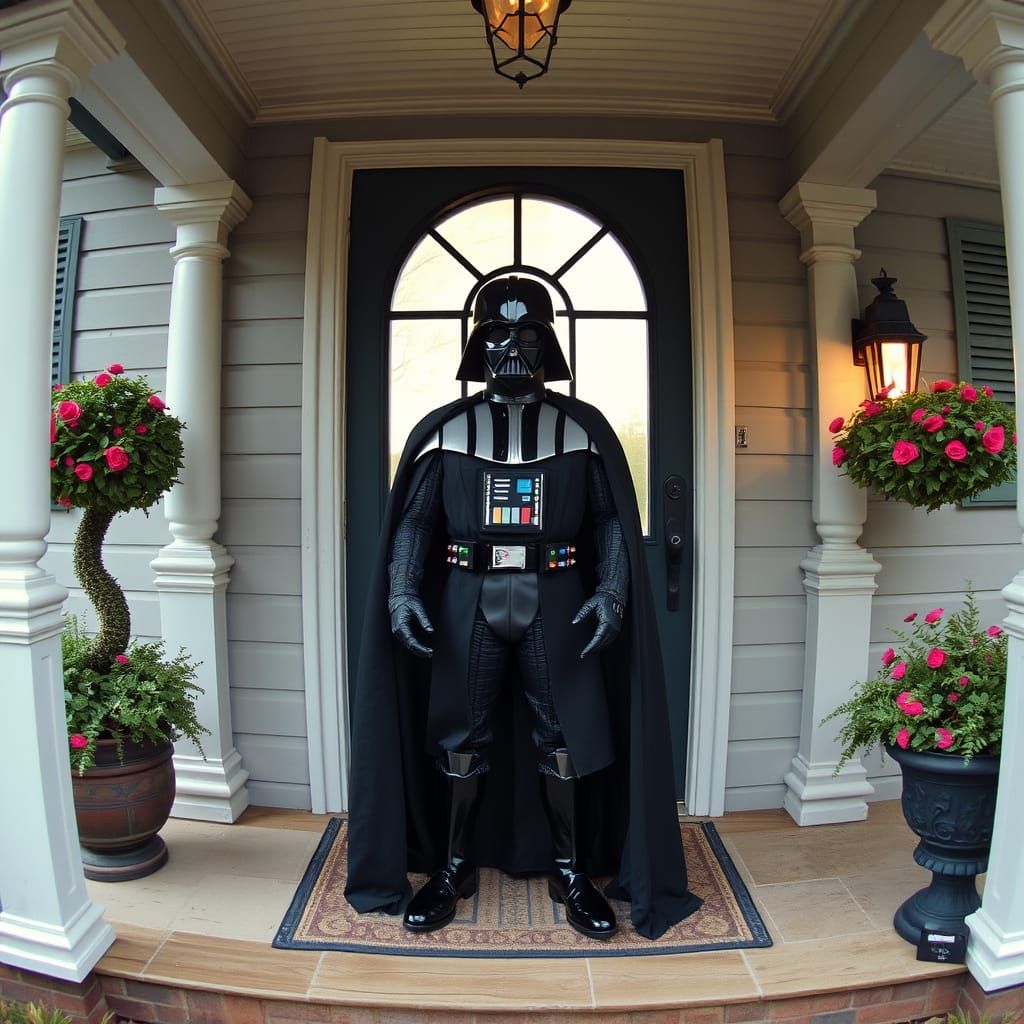 Darth Vader on a Front Porch