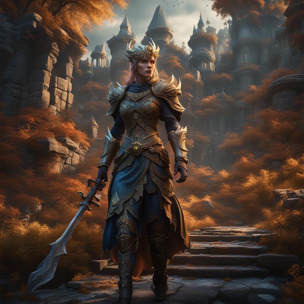 Detailed Matte Painting of Freya in Unreal Engine