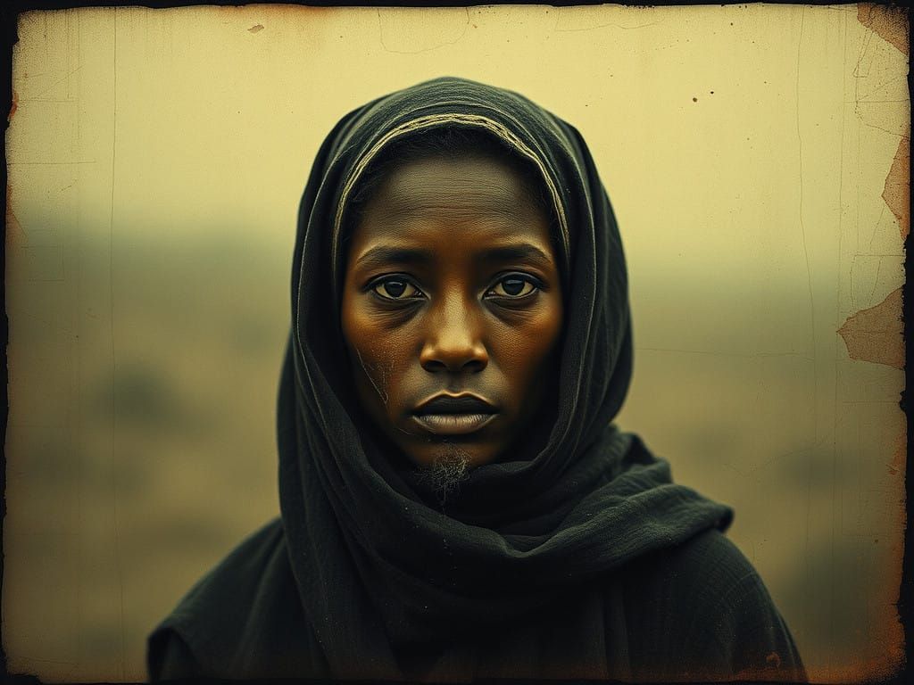 Mystical Portrait in a Moody Filigree Style