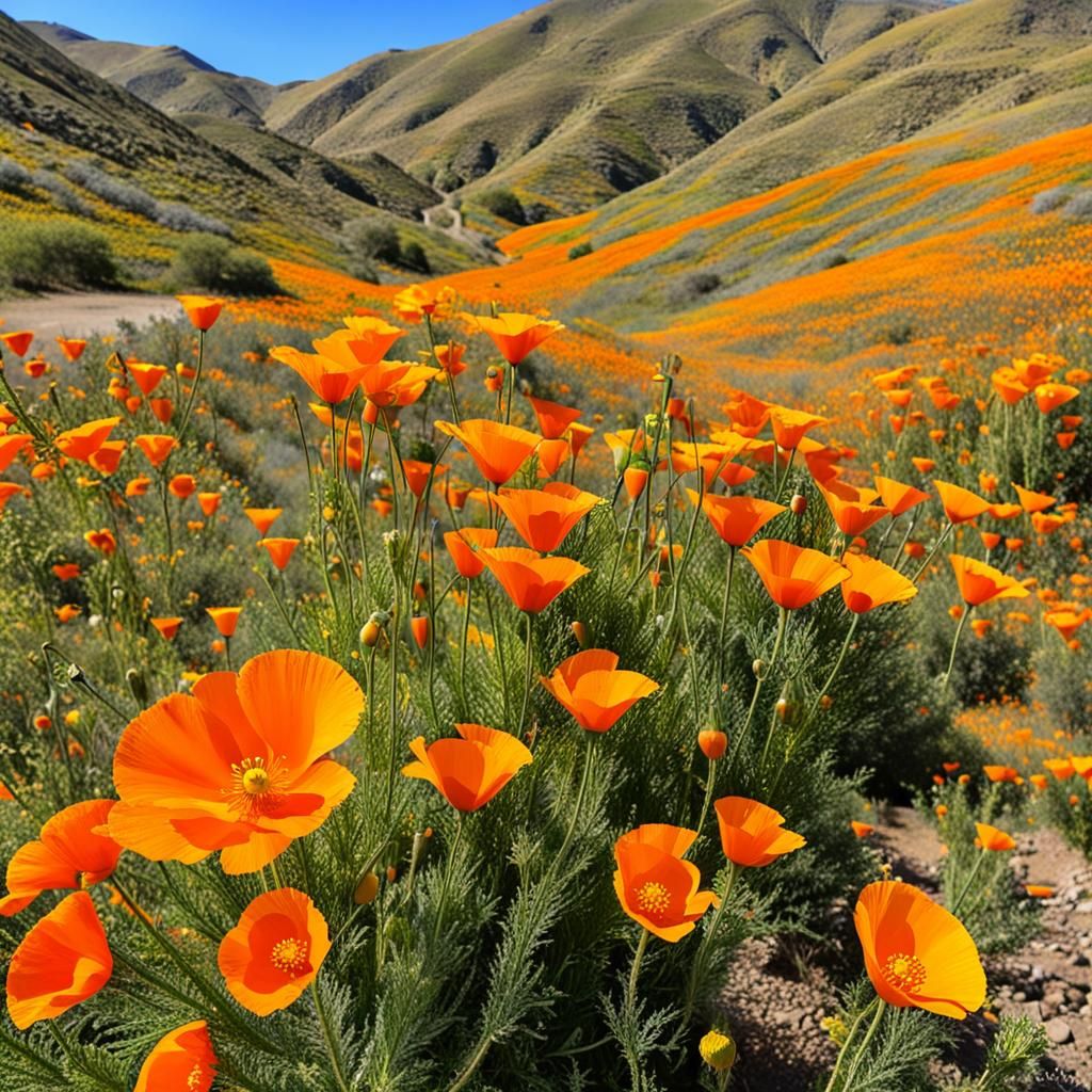 California Poppy Super Bloom in Walker Canyon